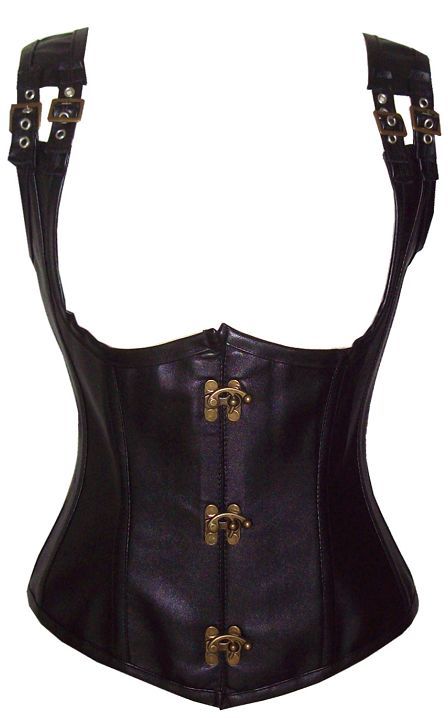 hot sale sexy steel boned PVC leather women corsets